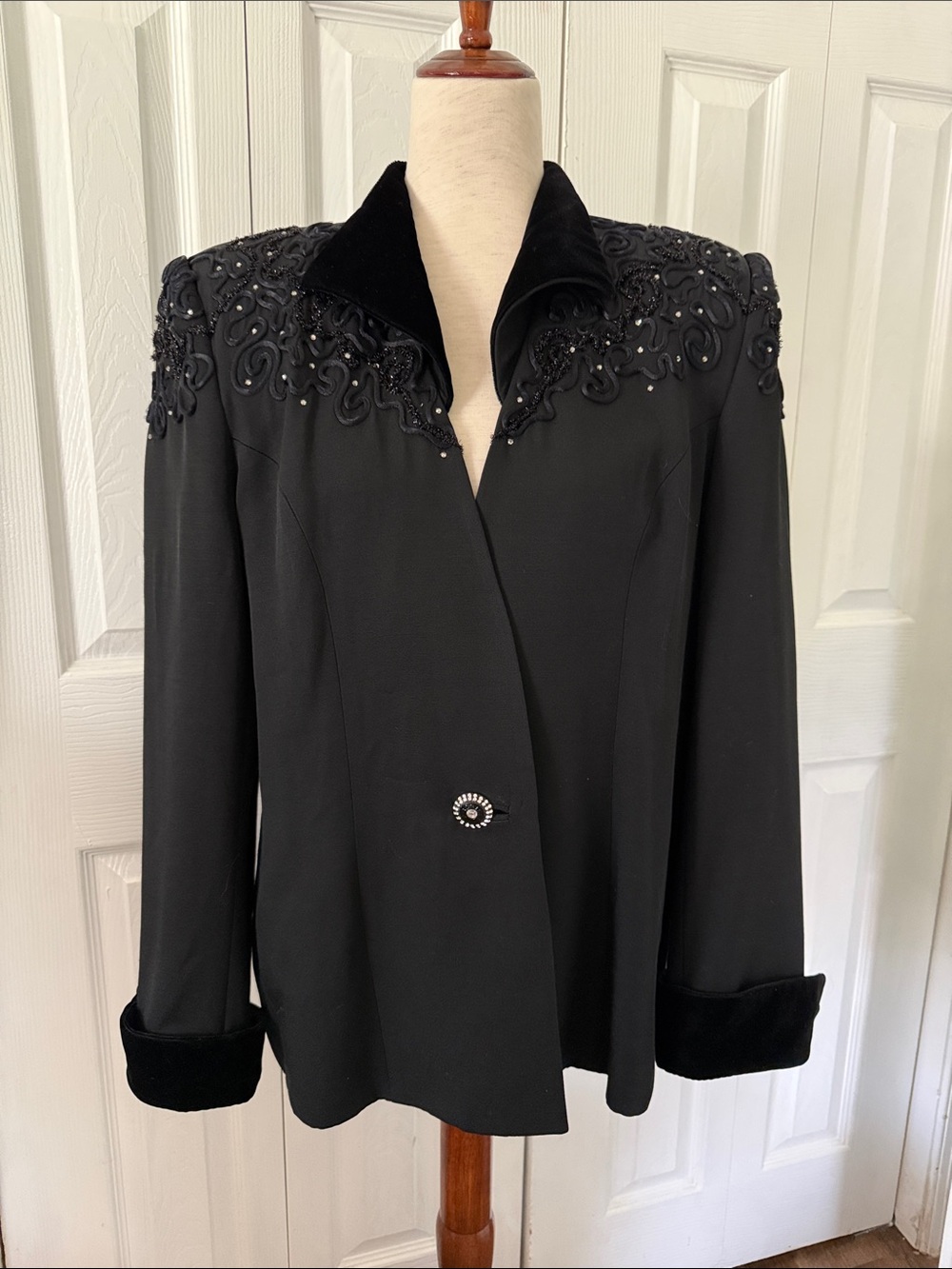 Vintage 80s 90s Criscione for Caché black blazer Sz XL